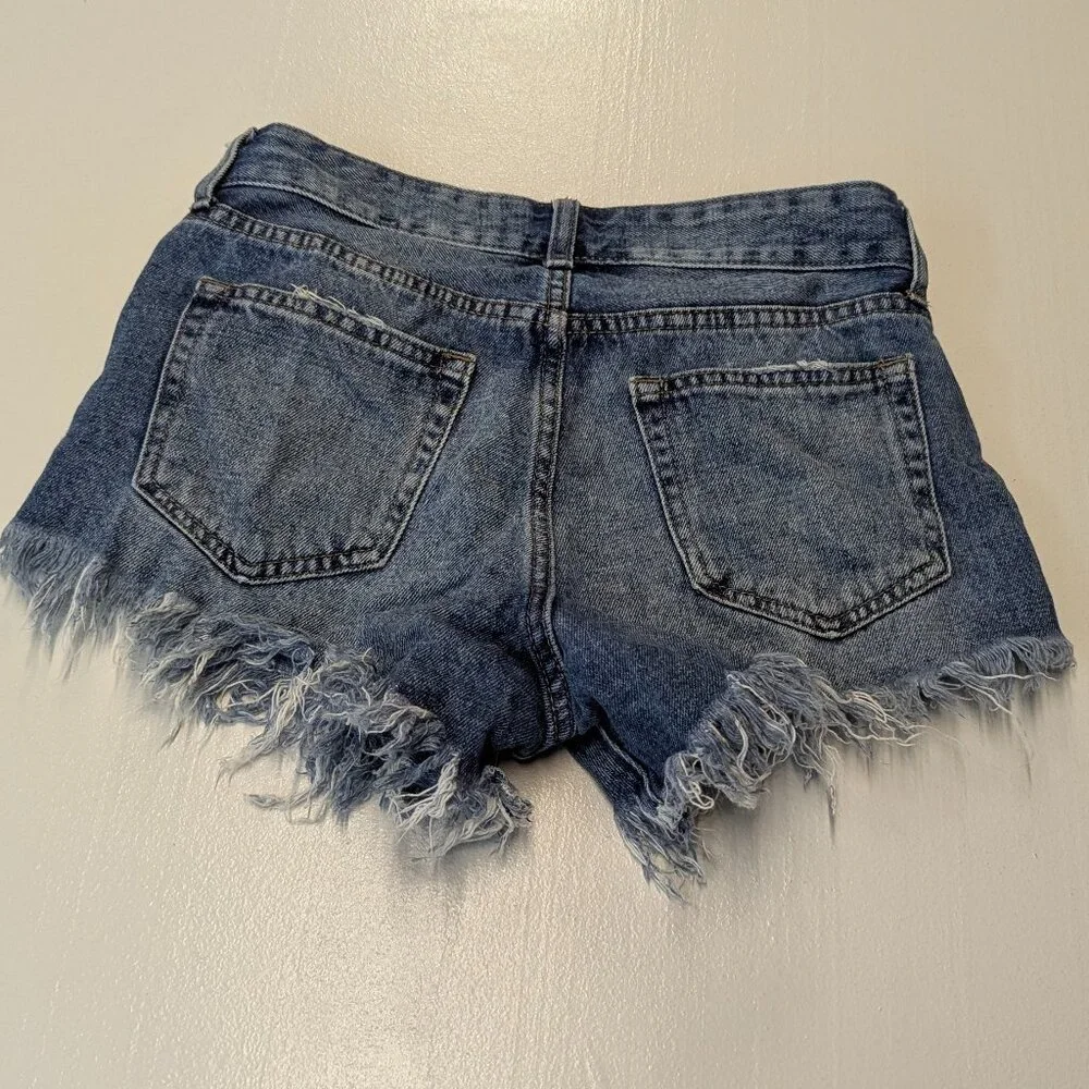 JUST USA Size XS Distressed Denim Cutoff Shorts